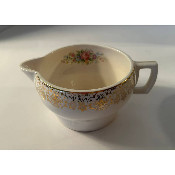 VGVC Taylor Smith Taylor 22K Gold Filigree 6.5" Wide Floral Bouquet Creamer - Picture 2 of 7